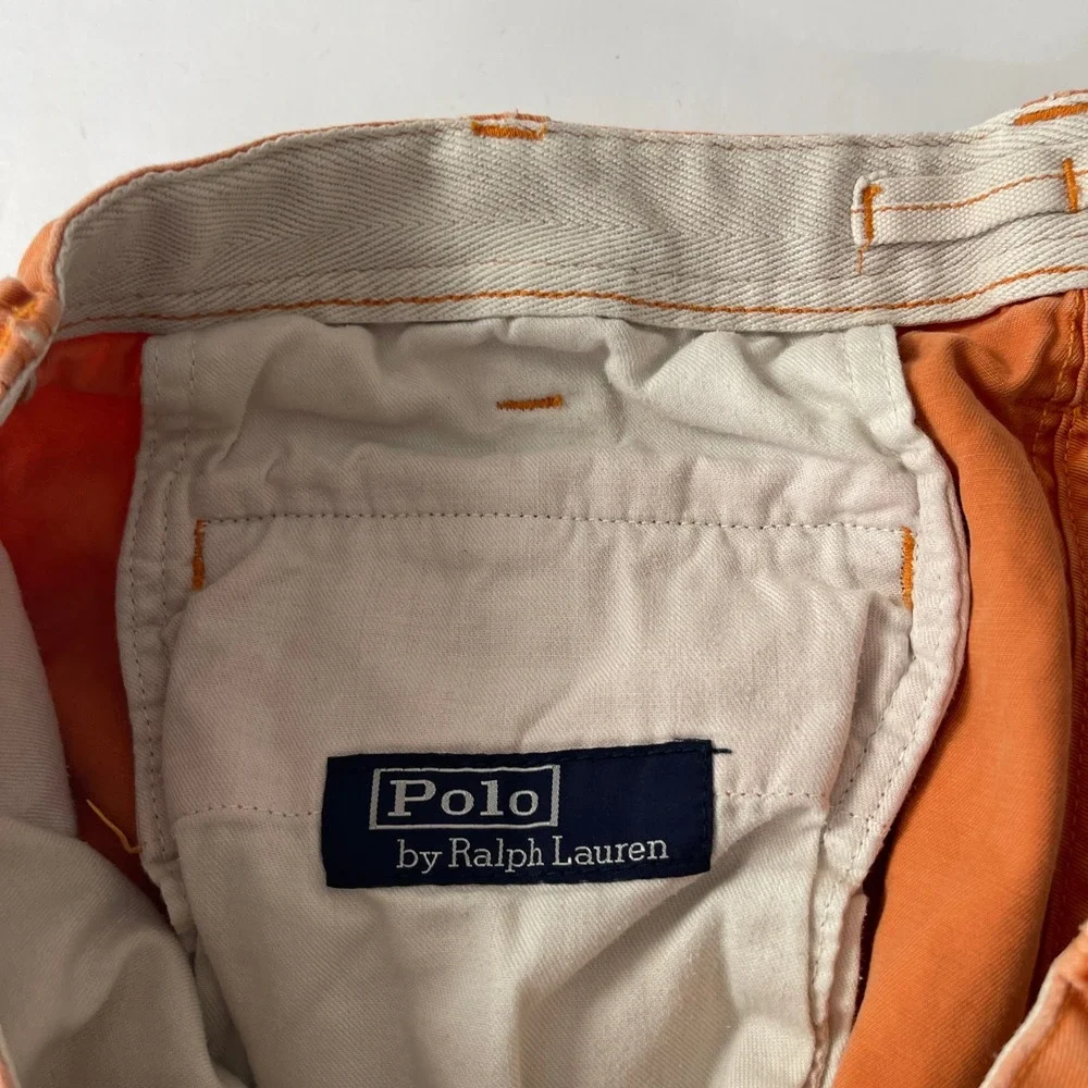 Polo Ralph Lauren Shorts Mens 32 Orange Relaxed Fit Chino 9